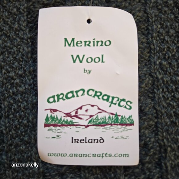 NWT Aran Crafts Merino Cable Knit Hoodie Sweater Jacket Small Ireland - Picture 4 of 10